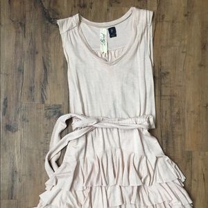 T shirt ruffled hem shirt dress
